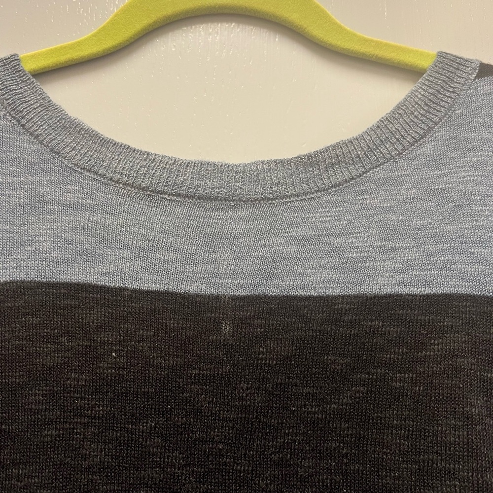 Striped Black and Gray Women's Sweater